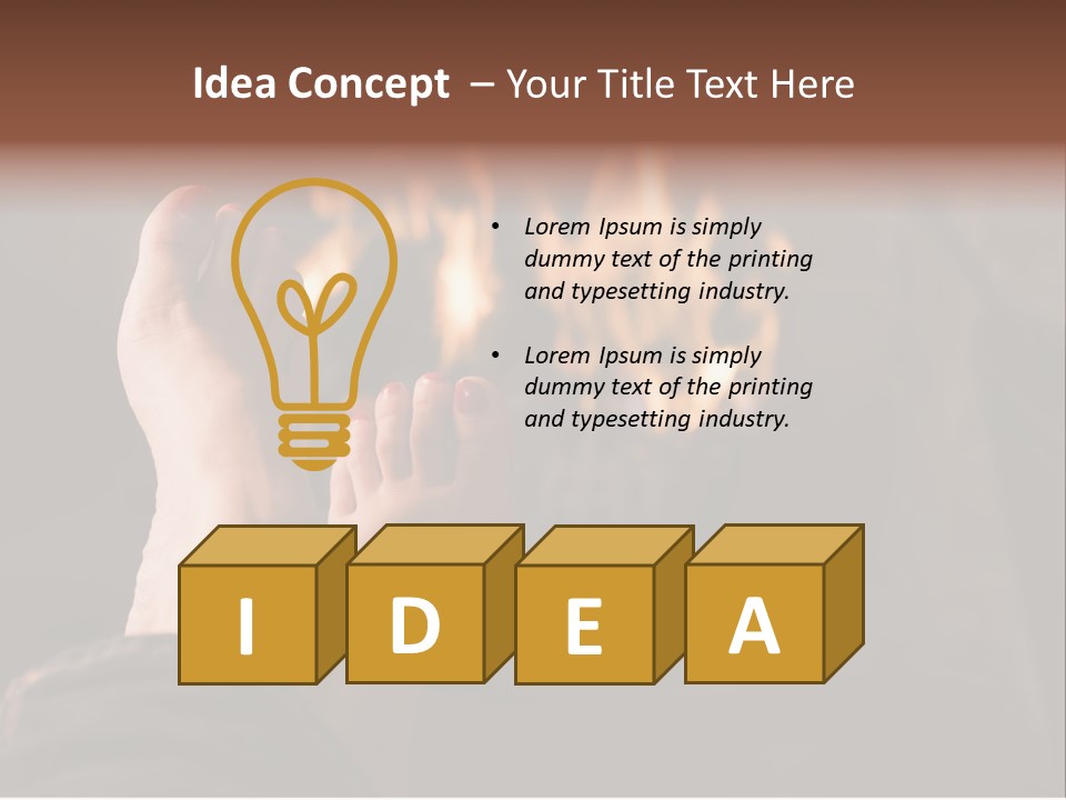 Feet Warming At A Fireplace PowerPoint Template