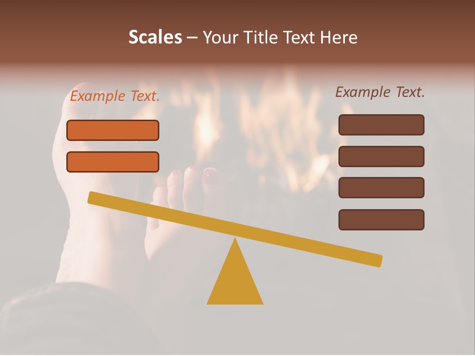 Feet Warming At A Fireplace PowerPoint Template