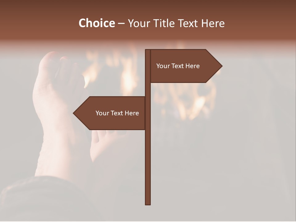 Feet Warming At A Fireplace PowerPoint Template