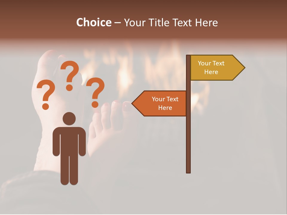 Feet Warming At A Fireplace PowerPoint Template