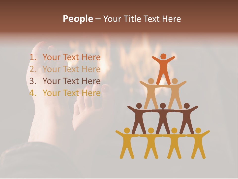 Feet Warming At A Fireplace PowerPoint Template