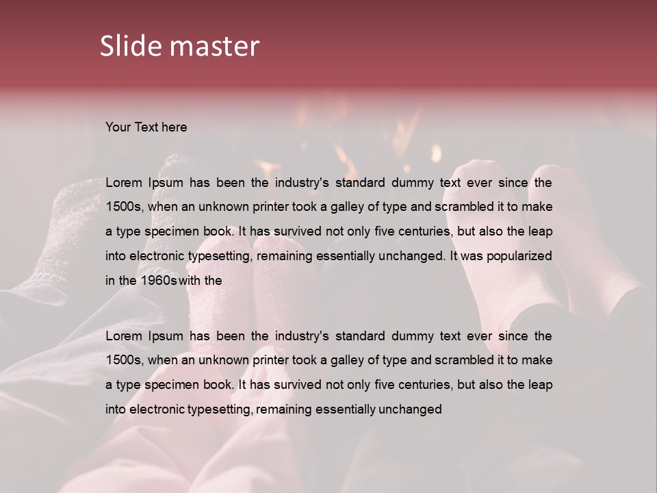 A Group Of People Laying In Front Of A Fire Place PowerPoint Template