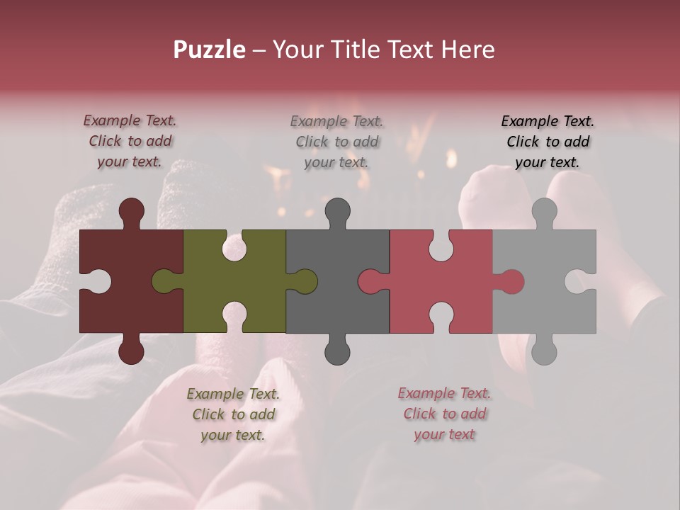 A Group Of People Laying In Front Of A Fire Place PowerPoint Template