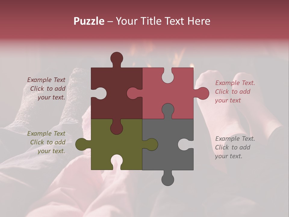 A Group Of People Laying In Front Of A Fire Place PowerPoint Template