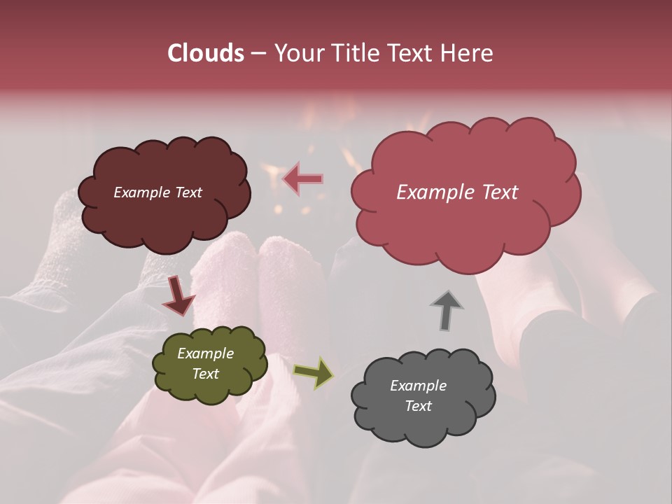 A Group Of People Laying In Front Of A Fire Place PowerPoint Template