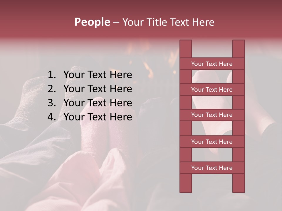 A Group Of People Laying In Front Of A Fire Place PowerPoint Template