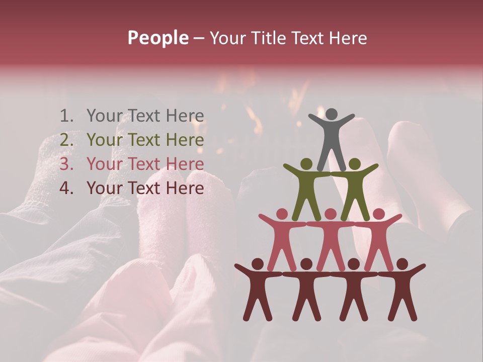 A Group Of People Laying In Front Of A Fire Place PowerPoint Template