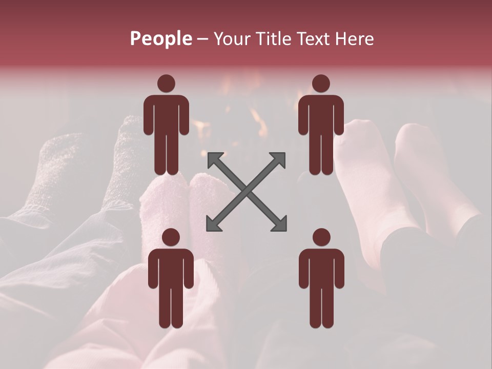 A Group Of People Laying In Front Of A Fire Place PowerPoint Template