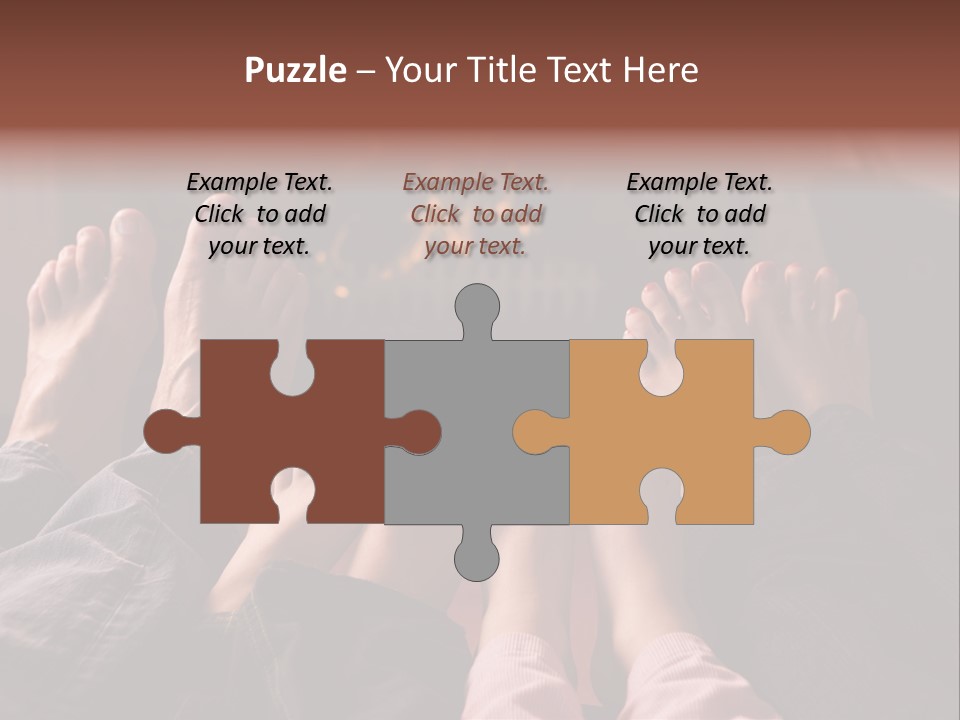 A Group Of People Sitting In Front Of A Fire Place PowerPoint Template