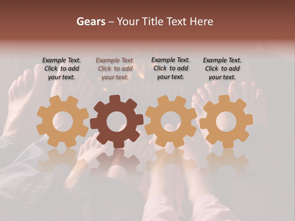 A Group Of People Sitting In Front Of A Fire Place PowerPoint Template