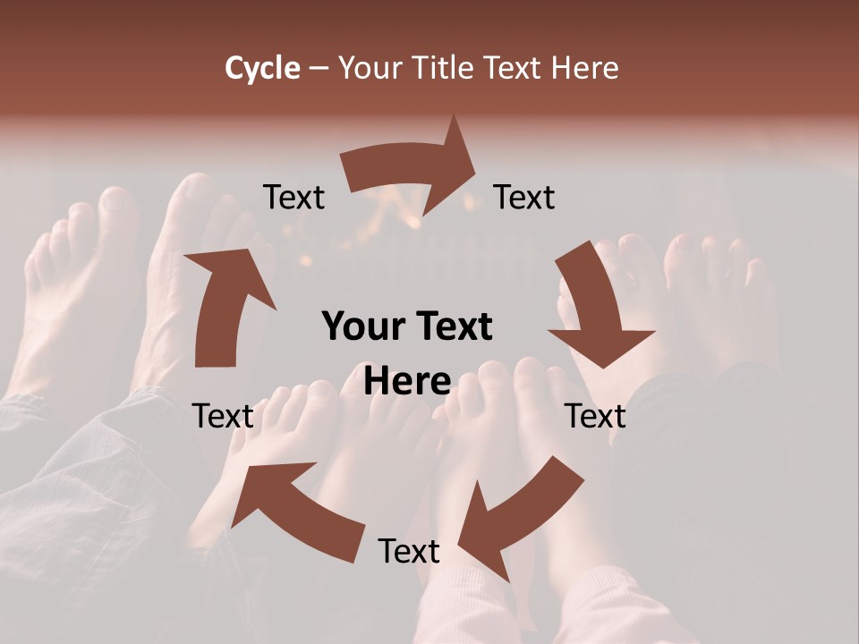 A Group Of People Sitting In Front Of A Fire Place PowerPoint Template