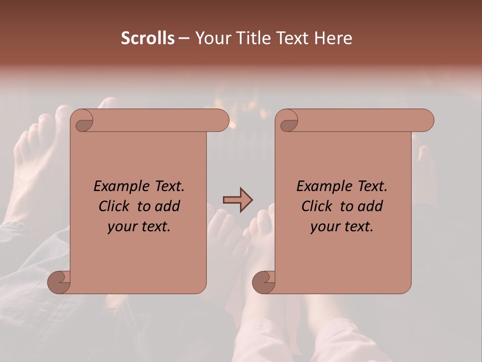 A Group Of People Sitting In Front Of A Fire Place PowerPoint Template