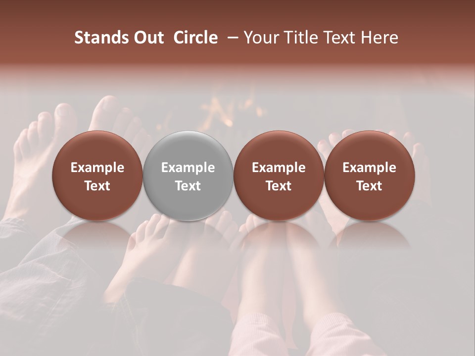 A Group Of People Sitting In Front Of A Fire Place PowerPoint Template