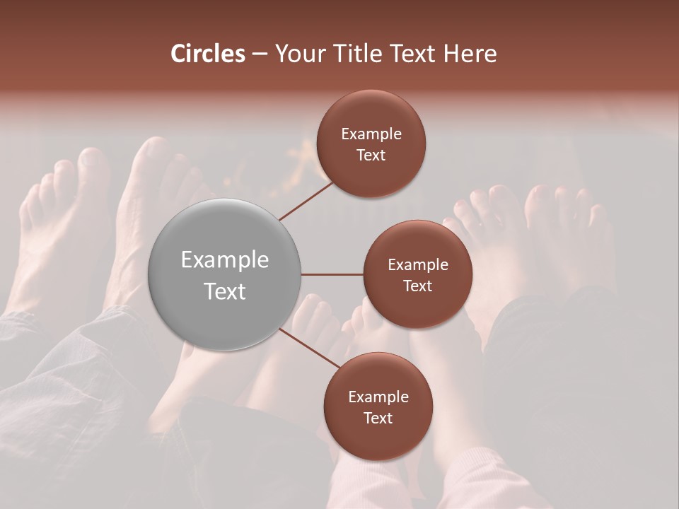 A Group Of People Sitting In Front Of A Fire Place PowerPoint Template