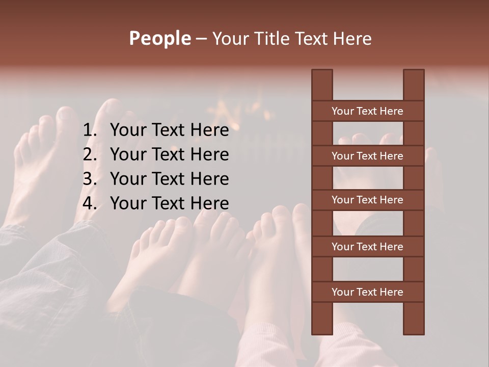 A Group Of People Sitting In Front Of A Fire Place PowerPoint Template