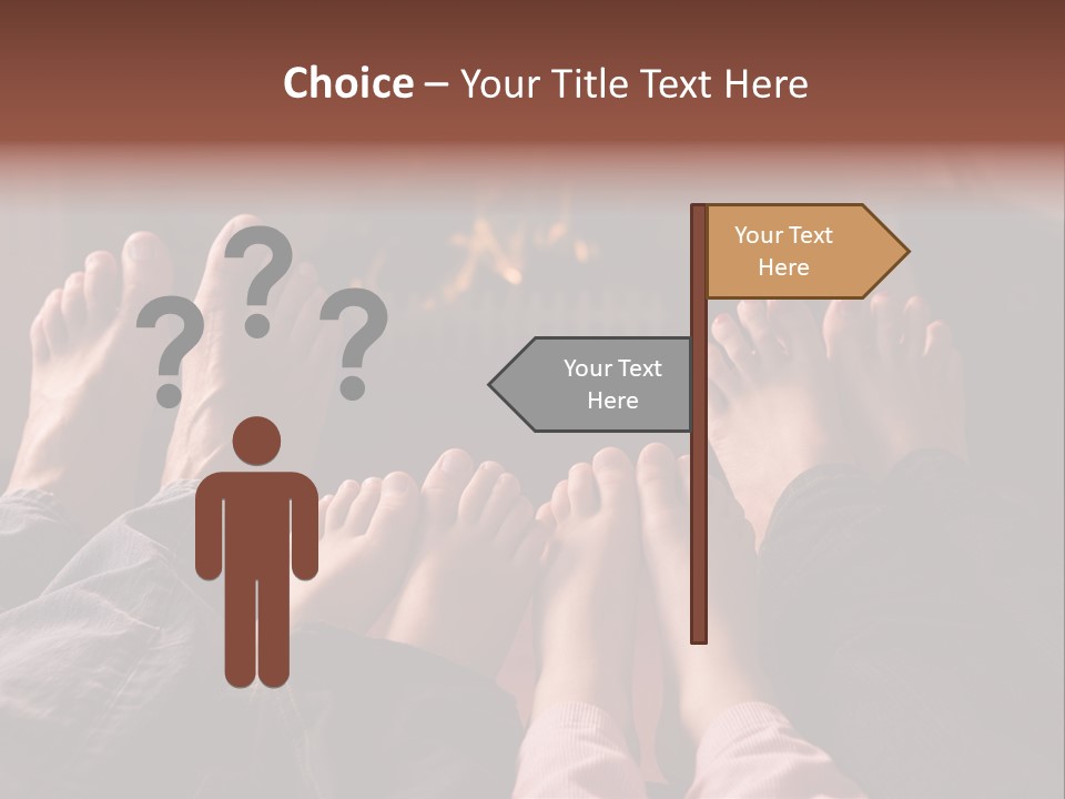 A Group Of People Sitting In Front Of A Fire Place PowerPoint Template