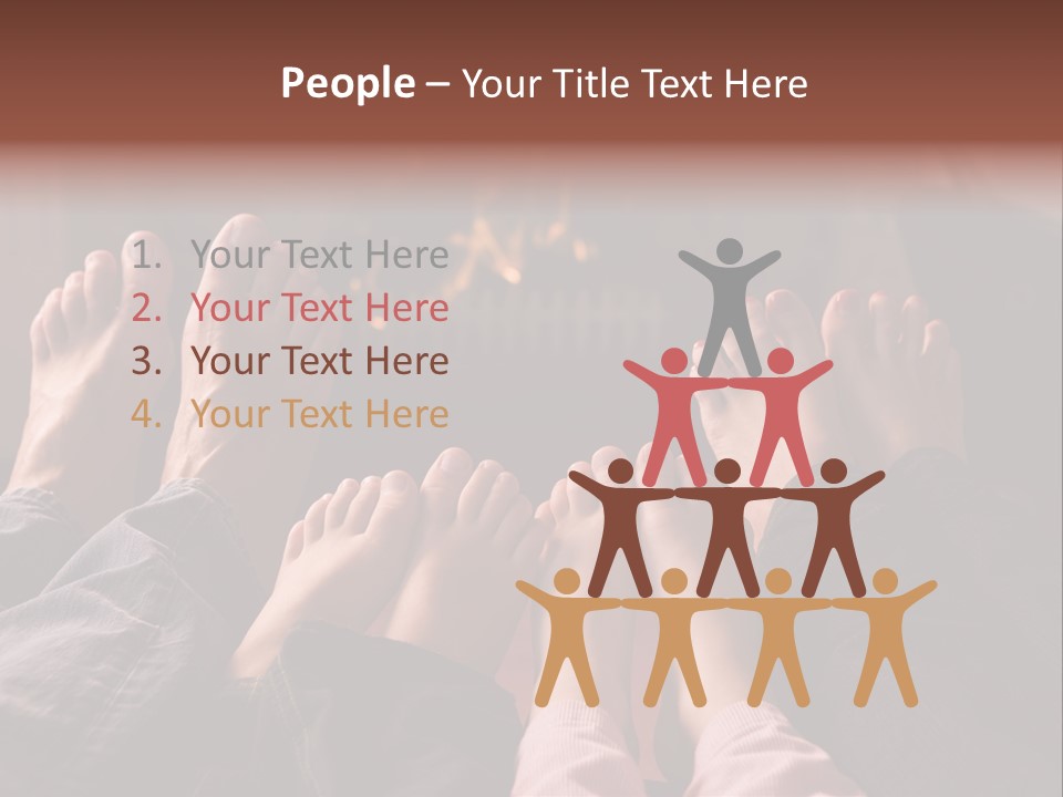 A Group Of People Sitting In Front Of A Fire Place PowerPoint Template