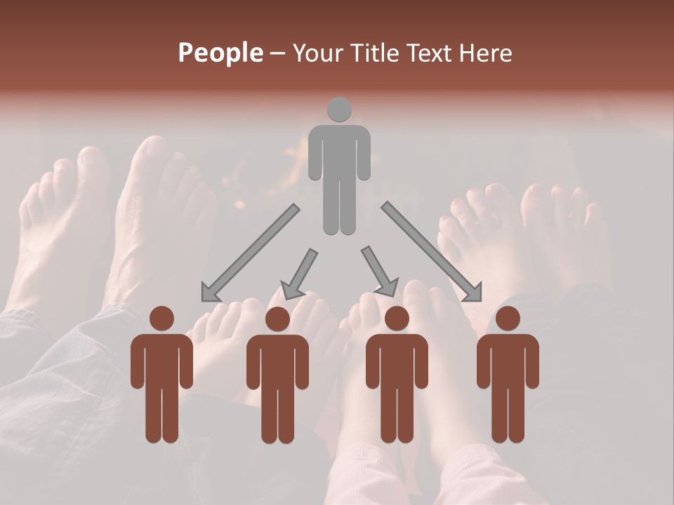 A Group Of People Sitting In Front Of A Fire Place PowerPoint Template