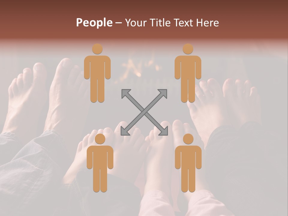 A Group Of People Sitting In Front Of A Fire Place PowerPoint Template