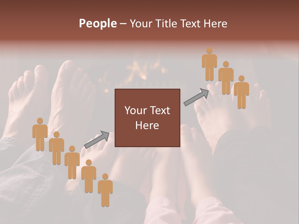 A Group Of People Sitting In Front Of A Fire Place PowerPoint Template