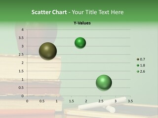 School Tools Frame An Area Of Green Chalkboard Ready For Your Text. PowerPoint Template