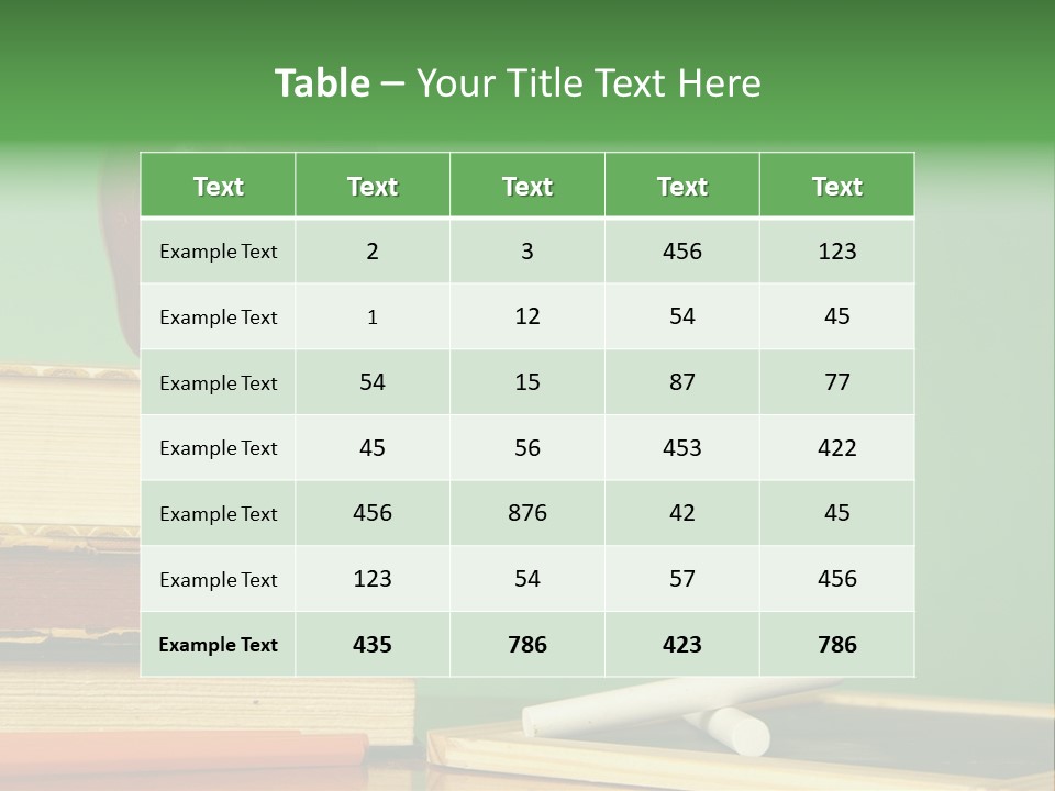 School Tools Frame An Area Of Green Chalkboard Ready For Your Text. PowerPoint Template