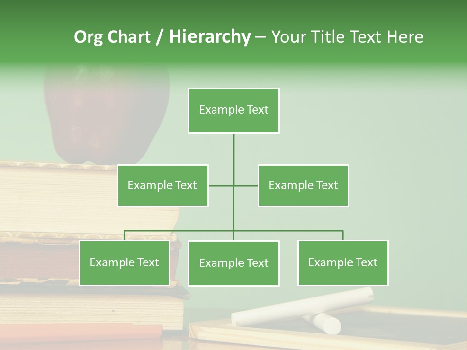School Tools Frame An Area Of Green Chalkboard Ready For Your Text. PowerPoint Template