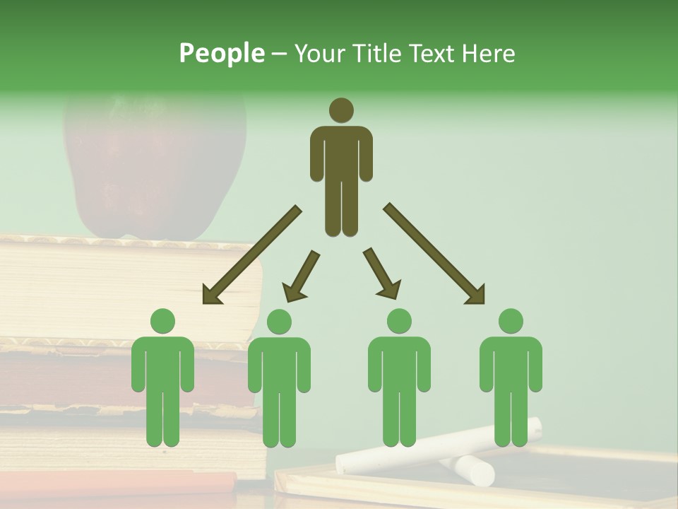 School Tools Frame An Area Of Green Chalkboard Ready For Your Text. PowerPoint Template