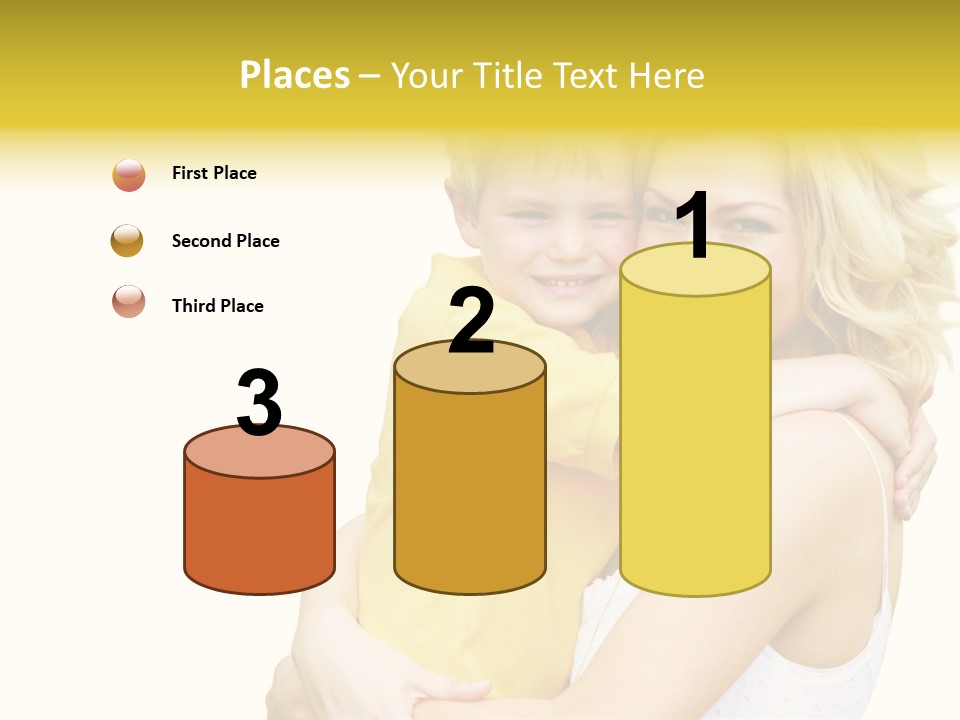 Mother Holding Son Outdoors Smiling PowerPoint Template