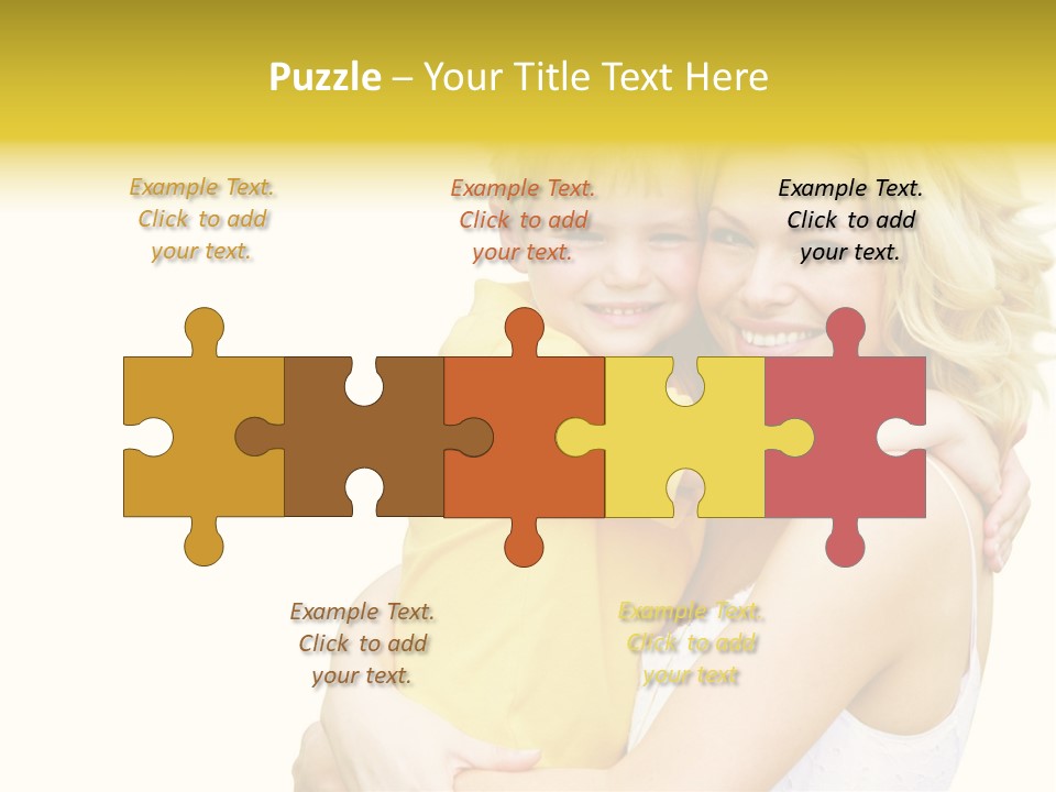 Mother Holding Son Outdoors Smiling PowerPoint Template