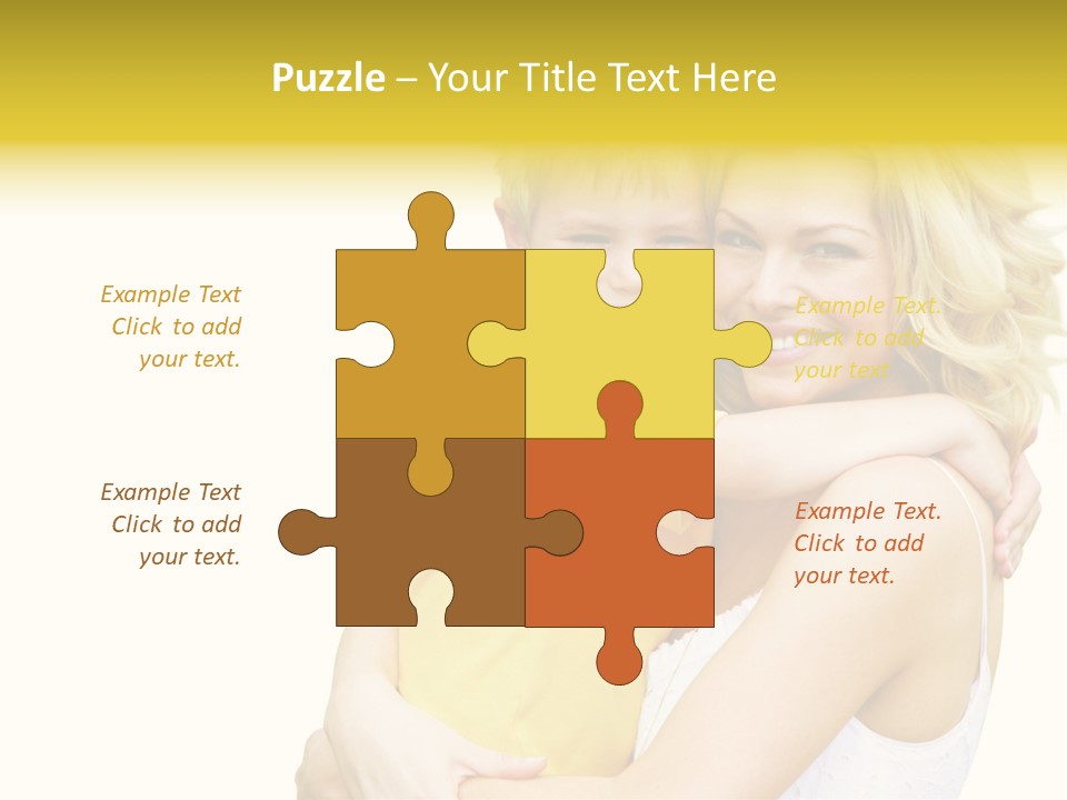 Mother Holding Son Outdoors Smiling PowerPoint Template