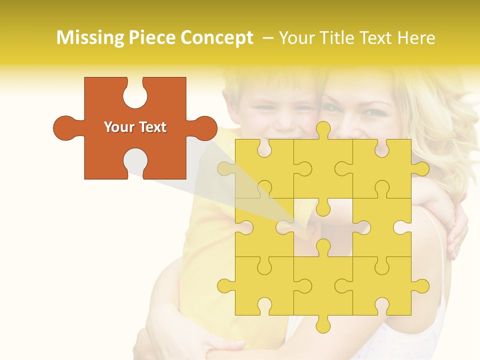 Mother Holding Son Outdoors Smiling PowerPoint Template