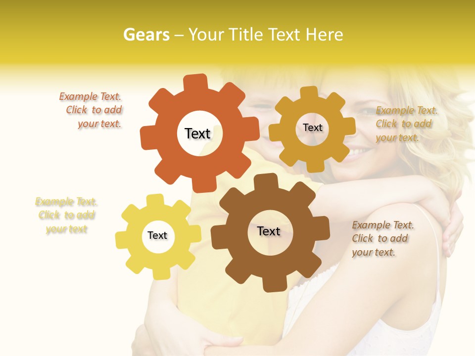 Mother Holding Son Outdoors Smiling PowerPoint Template