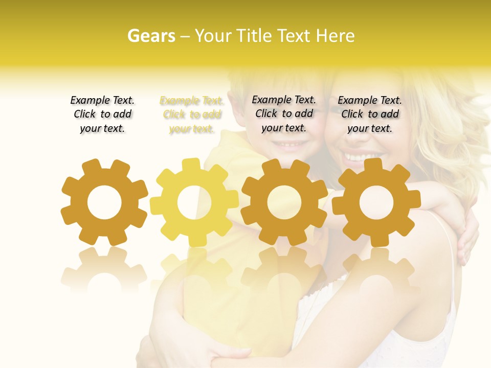 Mother Holding Son Outdoors Smiling PowerPoint Template