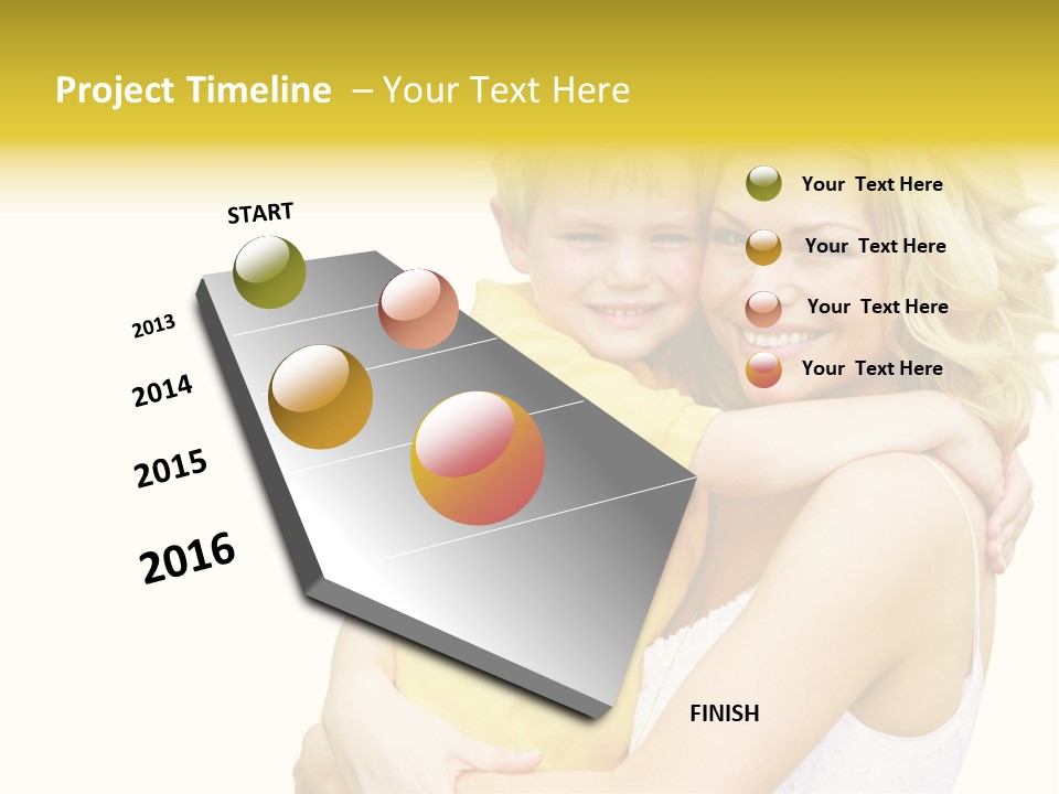 Mother Holding Son Outdoors Smiling PowerPoint Template