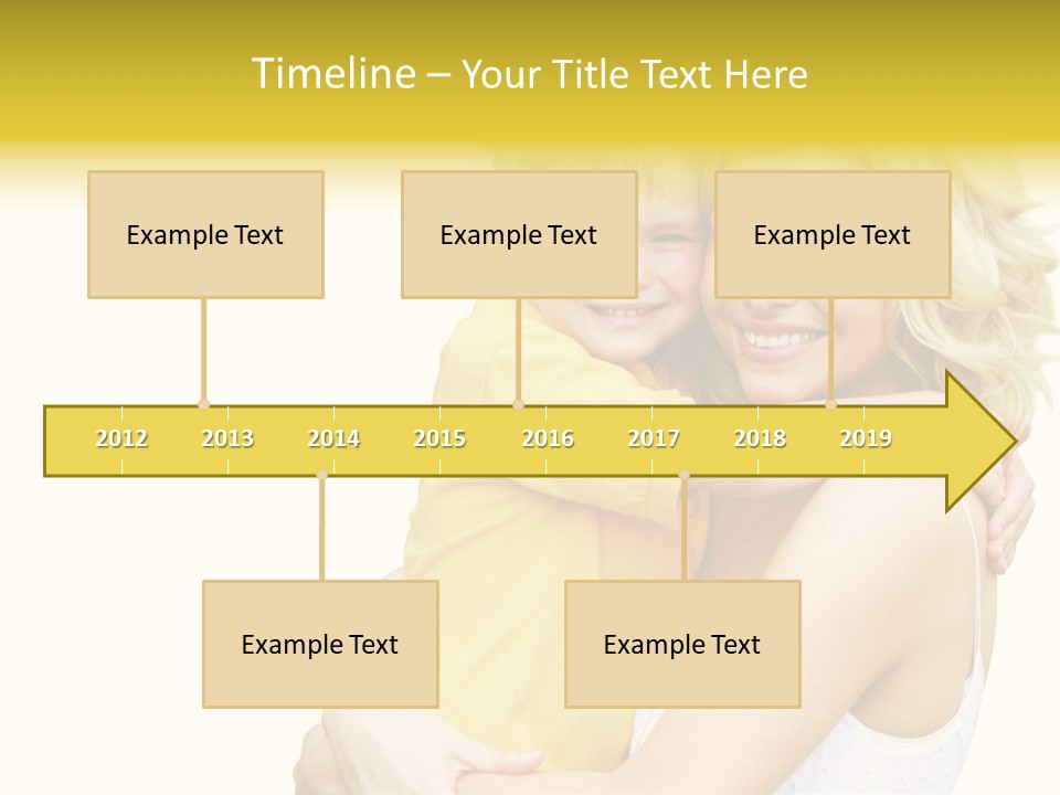 Mother Holding Son Outdoors Smiling PowerPoint Template