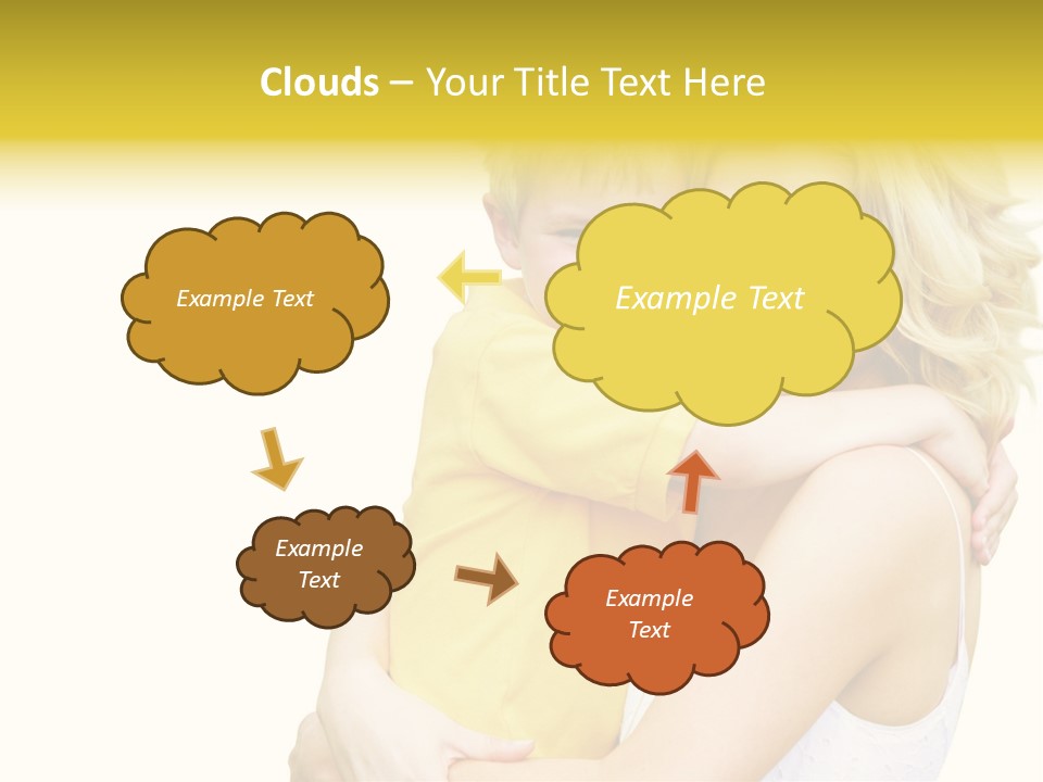 Mother Holding Son Outdoors Smiling PowerPoint Template