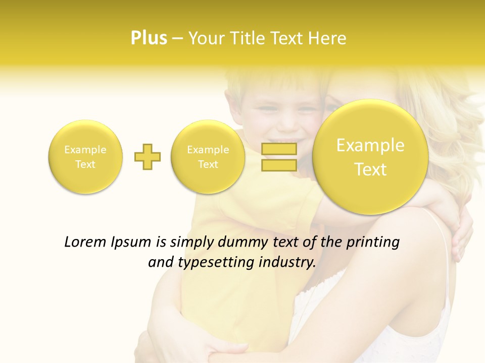 Mother Holding Son Outdoors Smiling PowerPoint Template