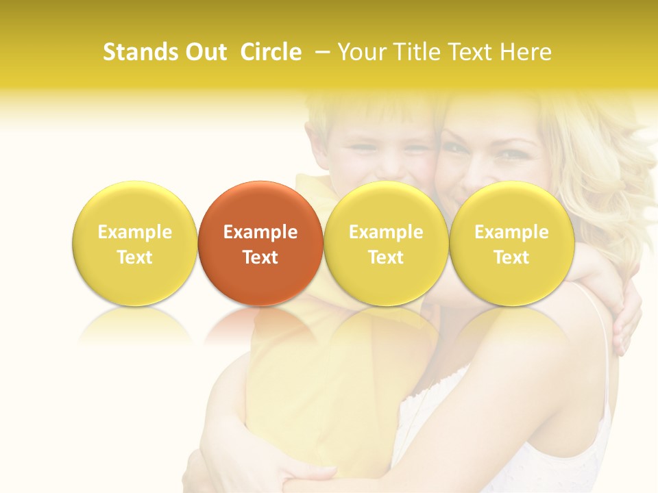 Mother Holding Son Outdoors Smiling PowerPoint Template