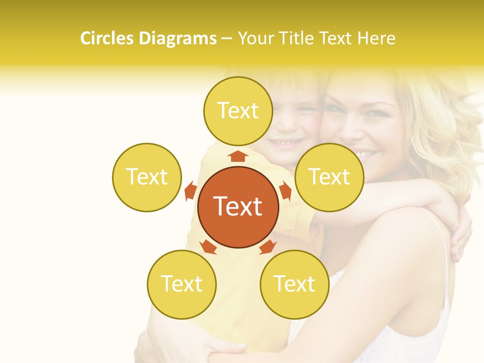 Mother Holding Son Outdoors Smiling PowerPoint Template