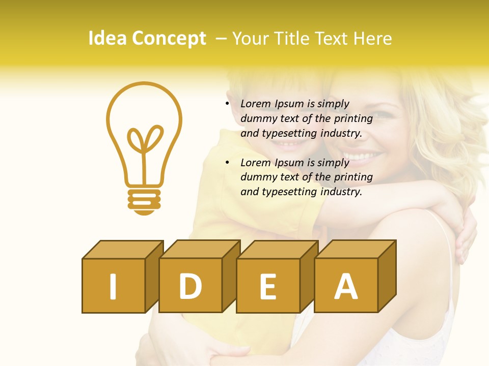 Mother Holding Son Outdoors Smiling PowerPoint Template