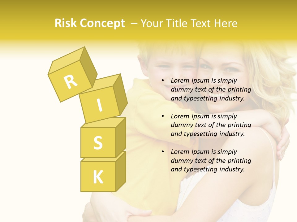 Mother Holding Son Outdoors Smiling PowerPoint Template