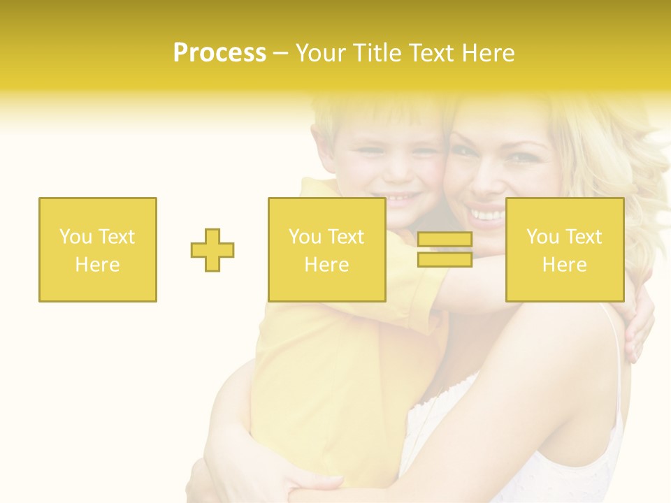 Mother Holding Son Outdoors Smiling PowerPoint Template