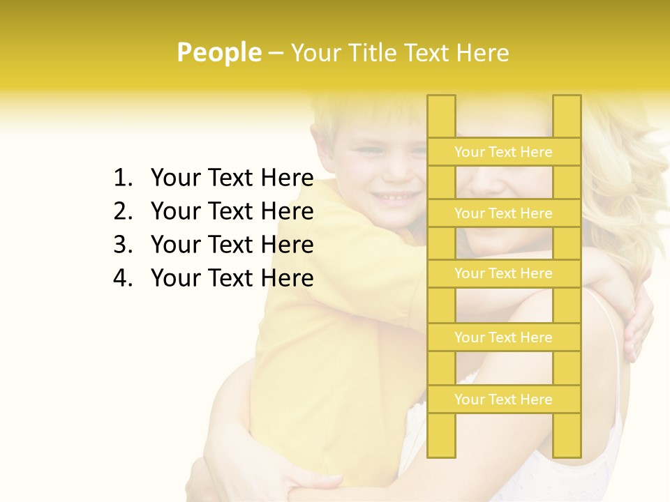 Mother Holding Son Outdoors Smiling PowerPoint Template