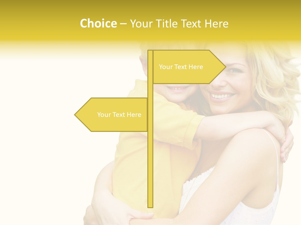 Mother Holding Son Outdoors Smiling PowerPoint Template