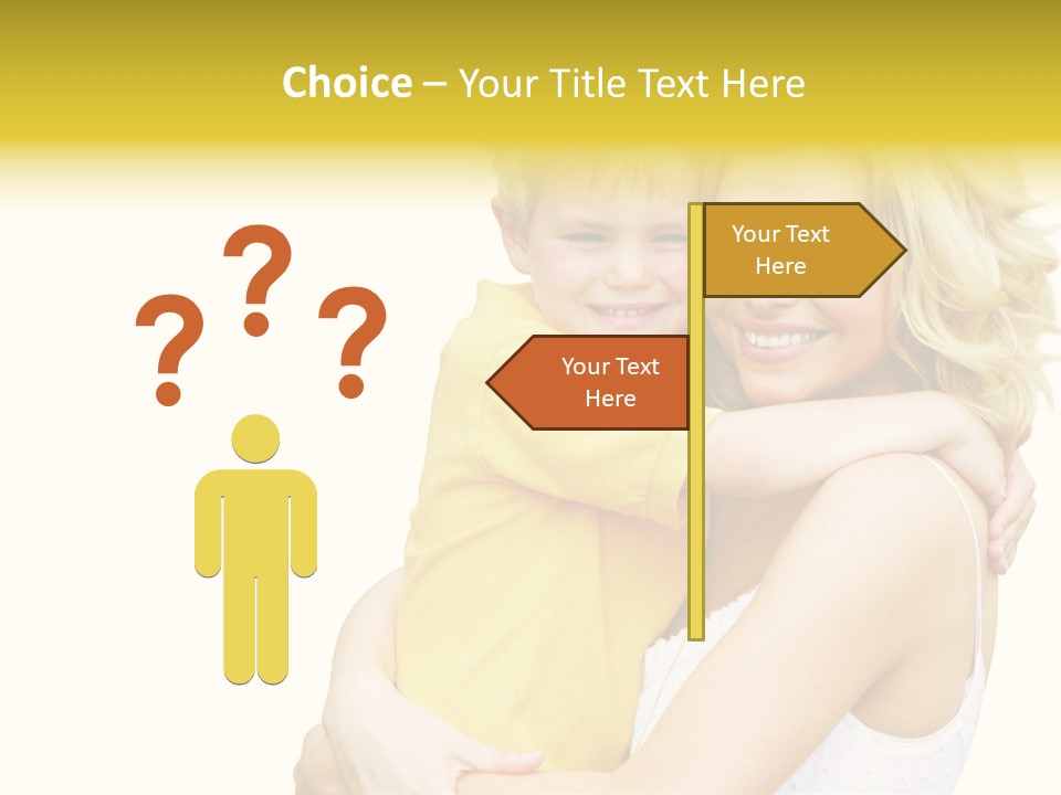 Mother Holding Son Outdoors Smiling PowerPoint Template