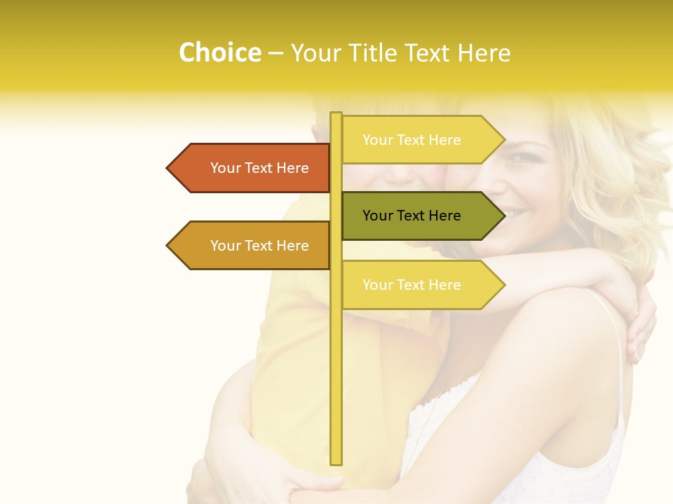 Mother Holding Son Outdoors Smiling PowerPoint Template