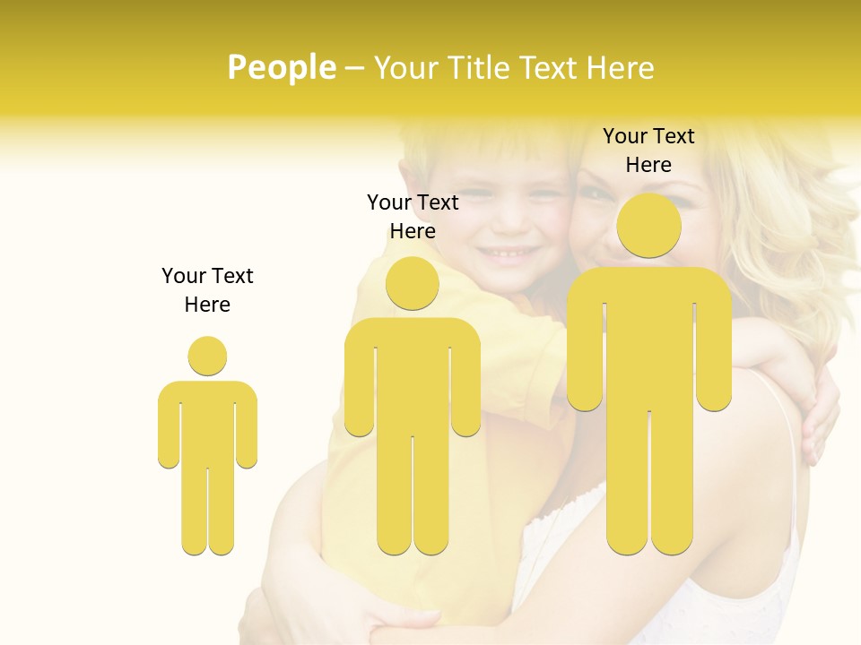 Mother Holding Son Outdoors Smiling PowerPoint Template