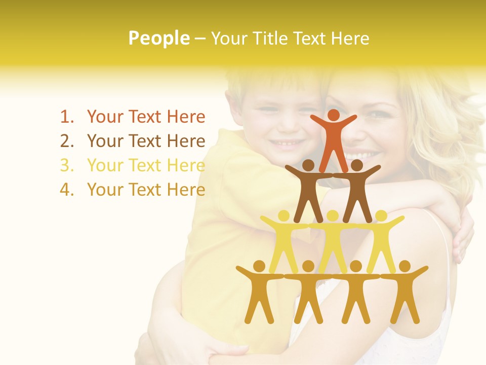 Mother Holding Son Outdoors Smiling PowerPoint Template