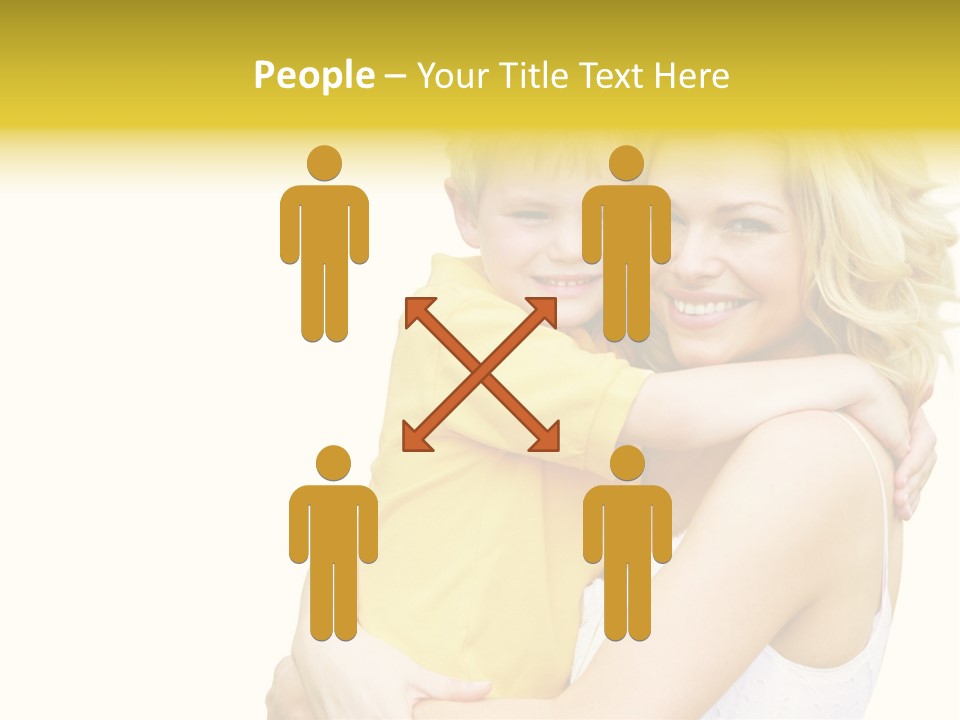 Mother Holding Son Outdoors Smiling PowerPoint Template